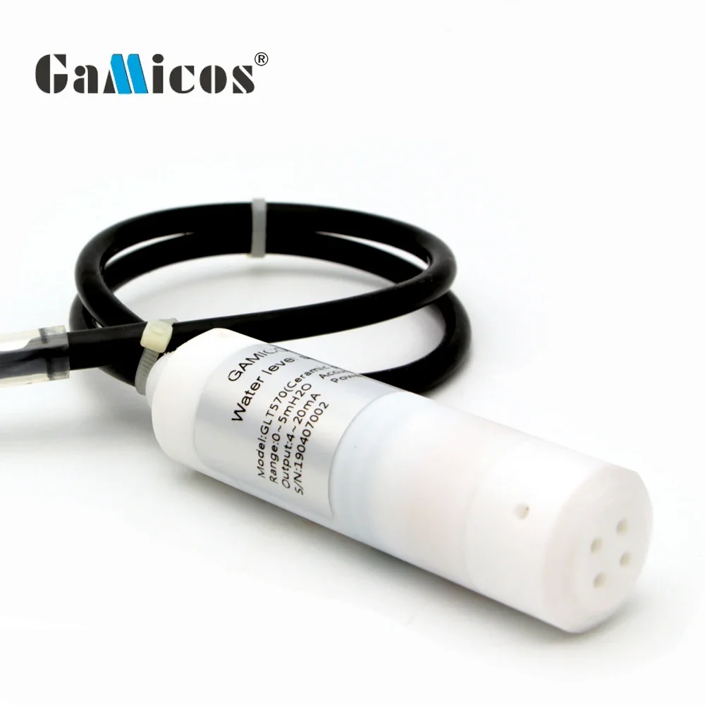 RoRuSGLT570 Submersible Pressure Level Transducer Corrosive Liquid Water Level Transducer For Sodium Hypochlorite Solution