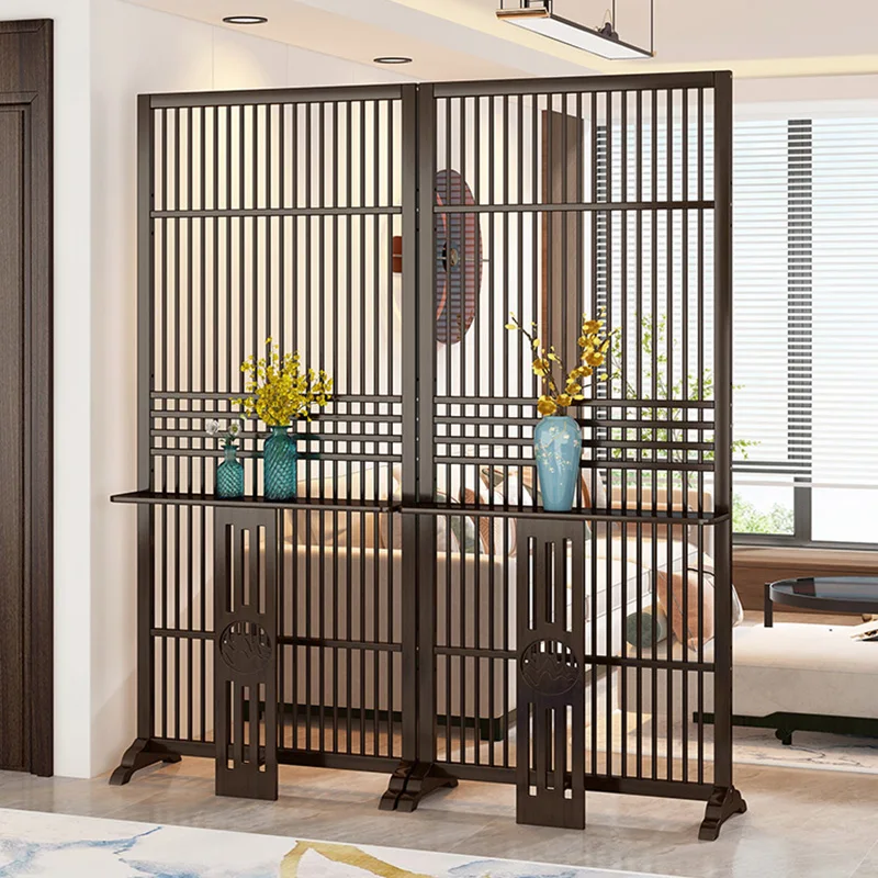 New Chinese-style home entry screen partition is facing the door, living room entry door blocking entrance grille, mobile bedroo