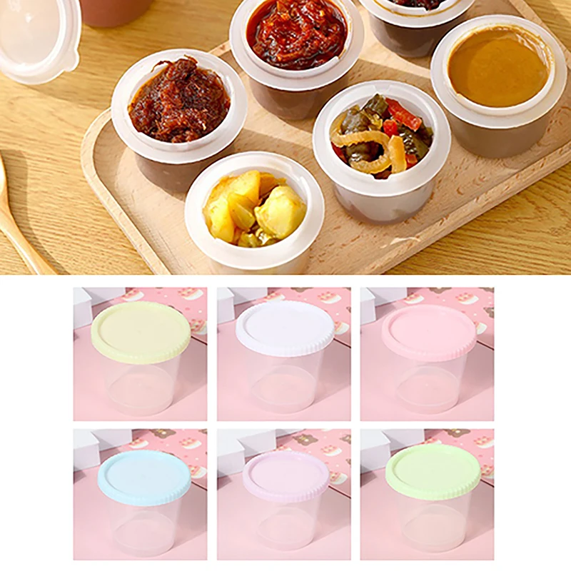 Kitchen Mini Plastic Sauce Seasoning Box Pudding Yoghurt Cup Foods Sealing Jar Bento Lunch Box Jewellery Beads Storage Case