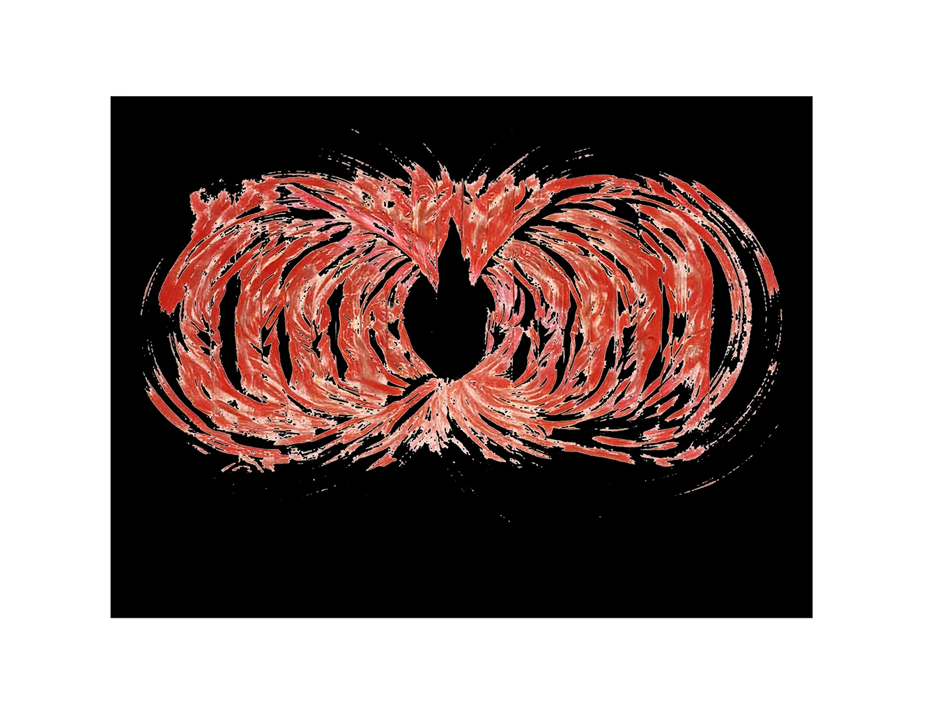 Tapeçaria Red Swirl abstrata |   Pendurado de parede artístico para quarto, sala de estar, decoração moderna de casa (impressão plana)