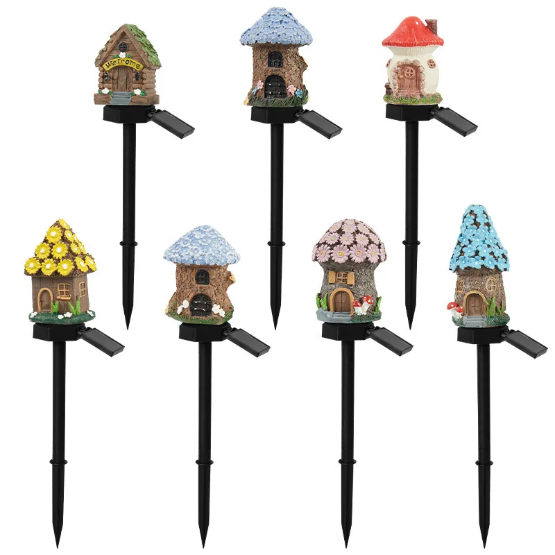 New Solar Resin Floor Plug in Light Outdoor Courtyard Light Garden Atmosphere Decoration Landscape Layout Lawn Light