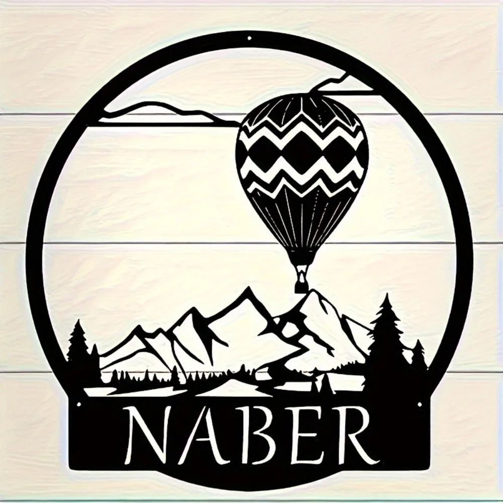 

Custom Hot Air Balloon Metal Sign with Family Name Ideal Wall Decor for Home Office Outdoor Art Plaque Wall Sculpture Sign