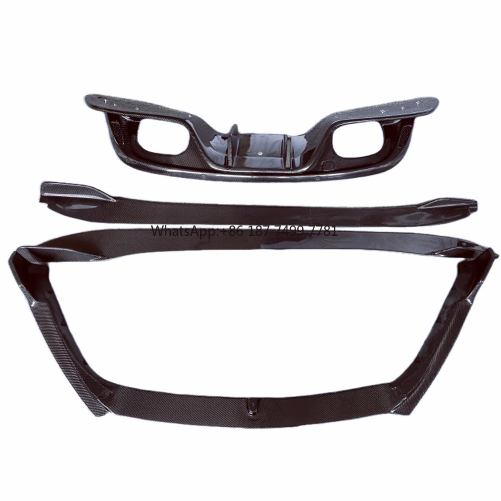

High Quality Genuine Carbon Fiber Front Lip Side Skirt Rear Diffuser Body Kit for 2013-2019 . F-type Body Kit