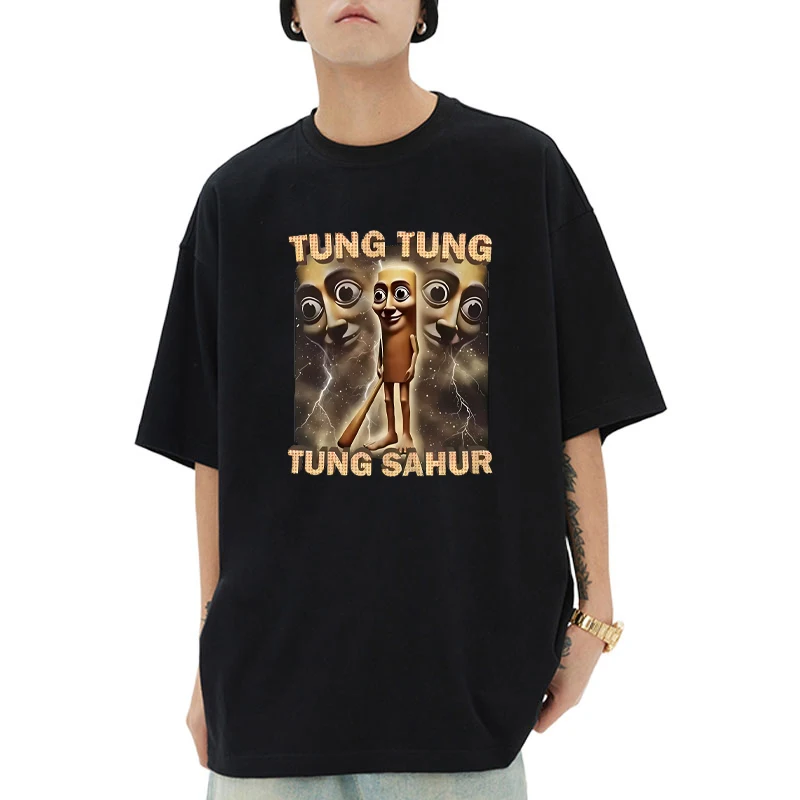 

Fashion Style Tung Tung Sahur Funny Baseball Bat Meme Graphics T-shirt Men Women punk streetwear short sleeve T-shirts vintage