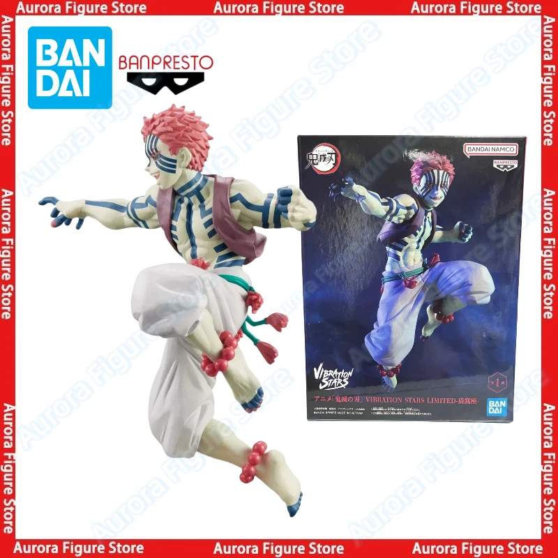 

In Stock Bandai BANPRESTO VIBRATION STARS Demon Slayer Akaza Desktop Cute Doll Anime Figures Toys Models Gift PVC Collectible