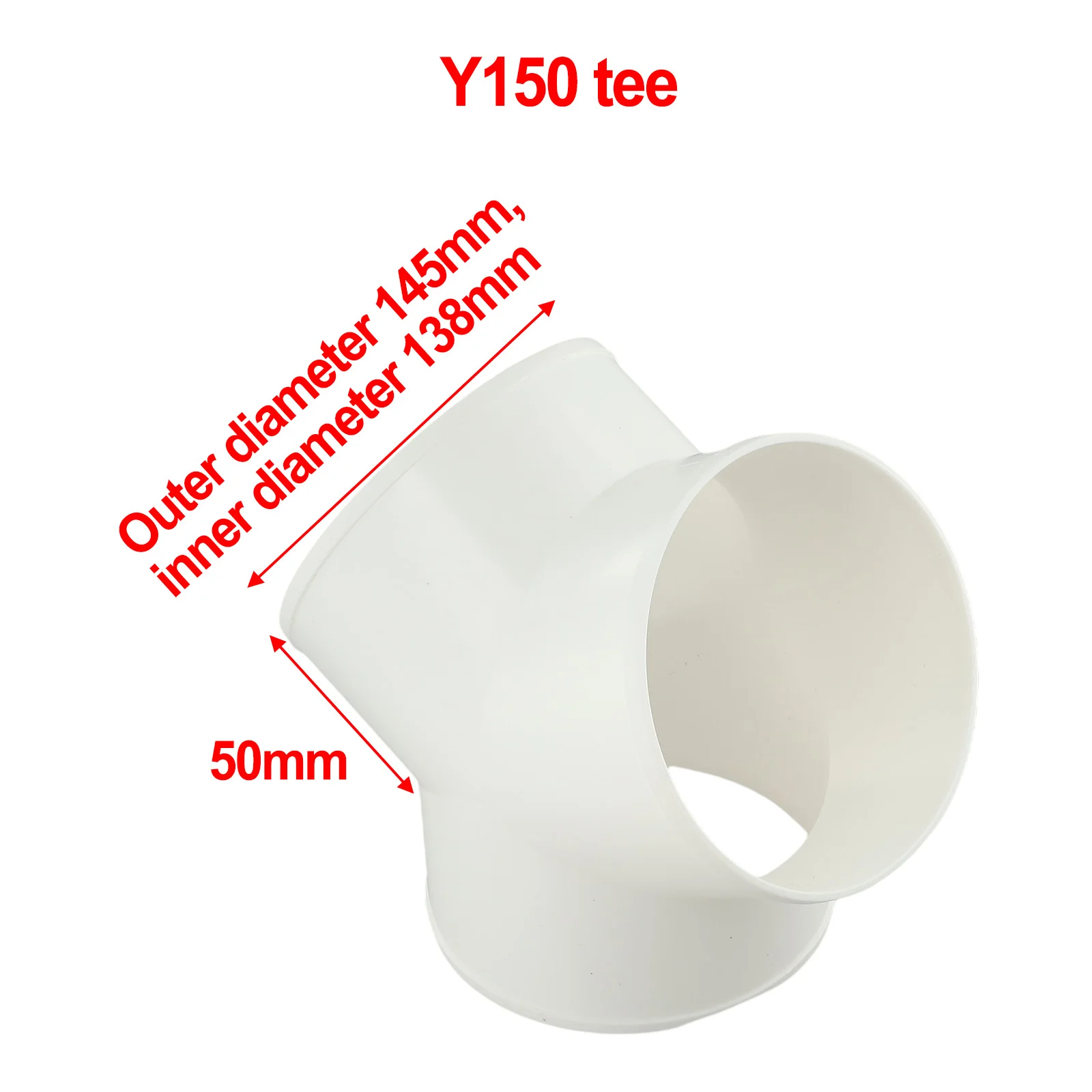Airflow Distribution Splitter Ducting Splitter Connector Solid Plastic Ducting Airtight Fit Easy Installation For Range Hood