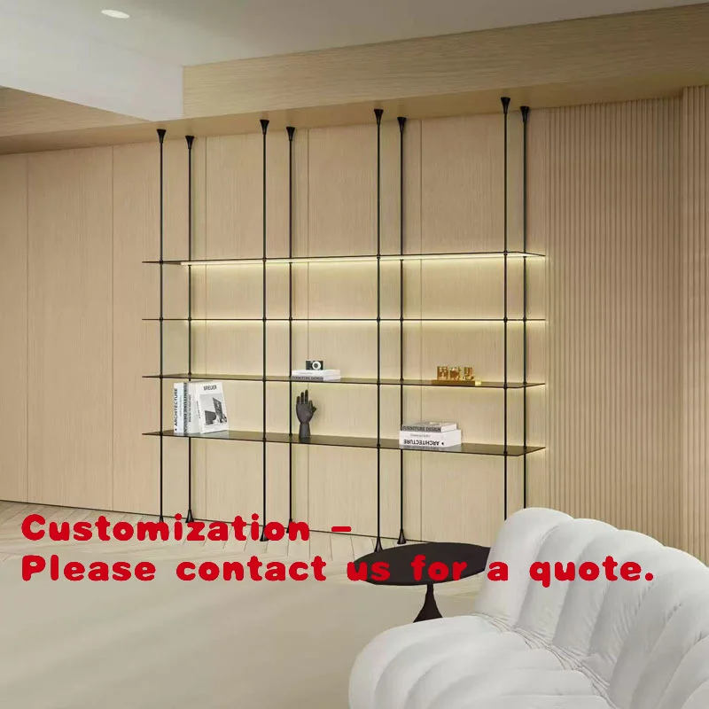 

Customize.Office Background Wall Decoration Aluminum Alloy Storage Rack Cultural Wall Exhibition Hall Rack Bookshelf Crea