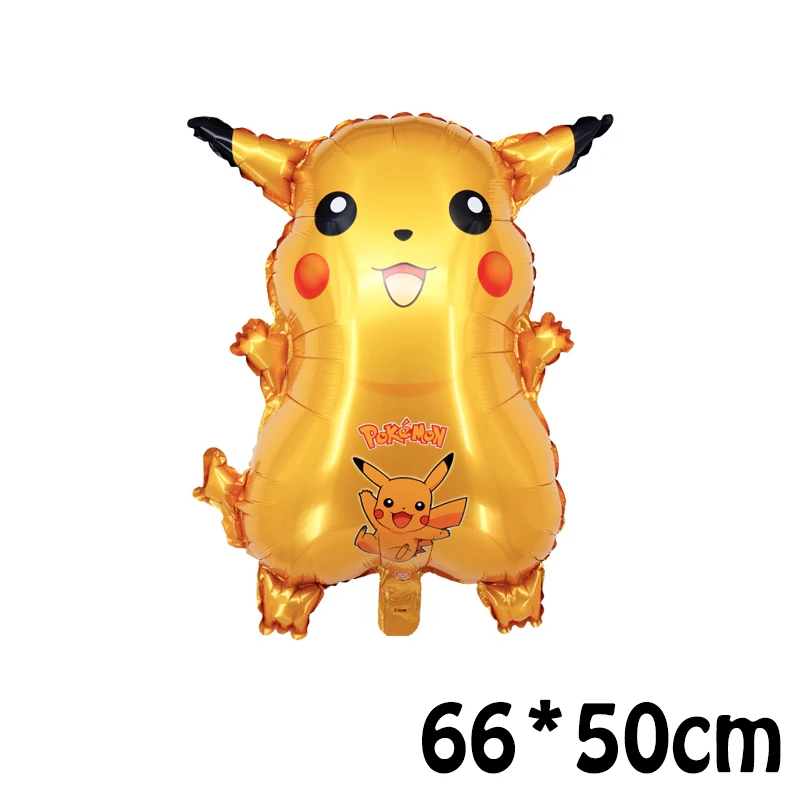 Balão Pokémon Pikachu para Crianças, Decoração de Feliz Aniversário, Figura Anime Charmander, Desenhos Animados Bonitos, Fornecimento de Festa