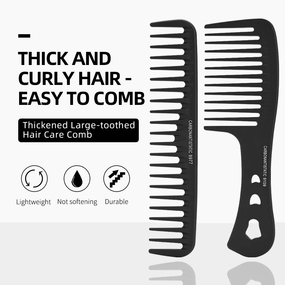 

Styling Comb Wide Tooth Heat Resistant, Professional Detangling Hair Comb for Thick Hair, Portable Barber Hairdressing Tool