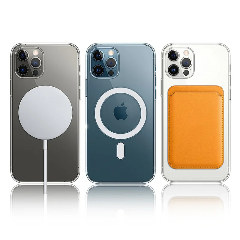 Clear Magnetic Case For Apple iPhone 16 15 14 13 12 11 Pro Max Plus 13 Mini XS Max XR 8 7 SE SE2 With Magsafe Transparent Cover