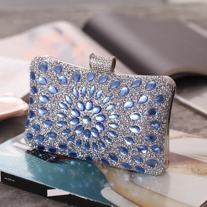 الاكريليك الماس حقائب السهرة حفل زفاف الفاصل أحجار الراين الساخن تصميم سلسلة حقائب الكتف #2