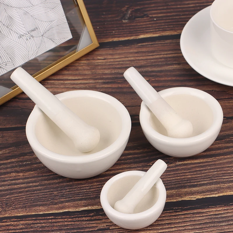 60/80/100mm Mortar And Pestle, Spice Crusher, Ceramic Bowl, Hard Food Kitchen Tool, Vanilla, Spice Tea, Garlic Grinder