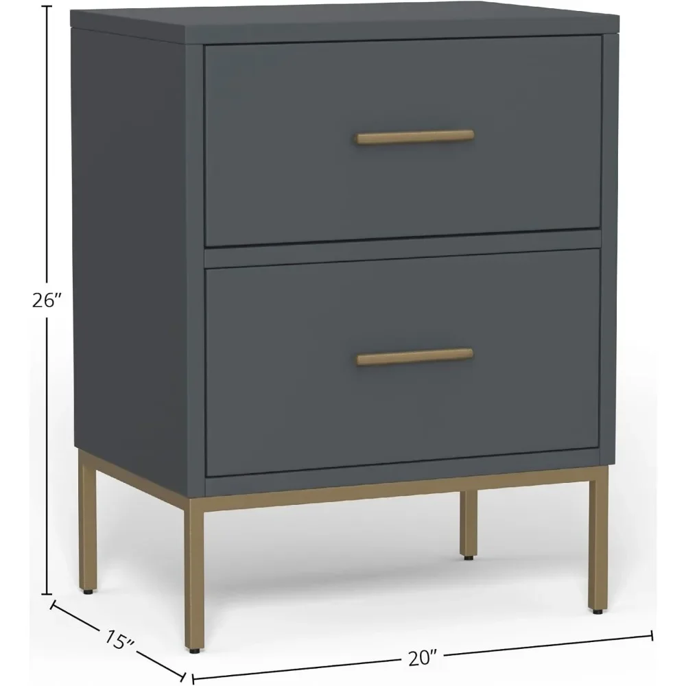 Nachttisch, Schiefergrau