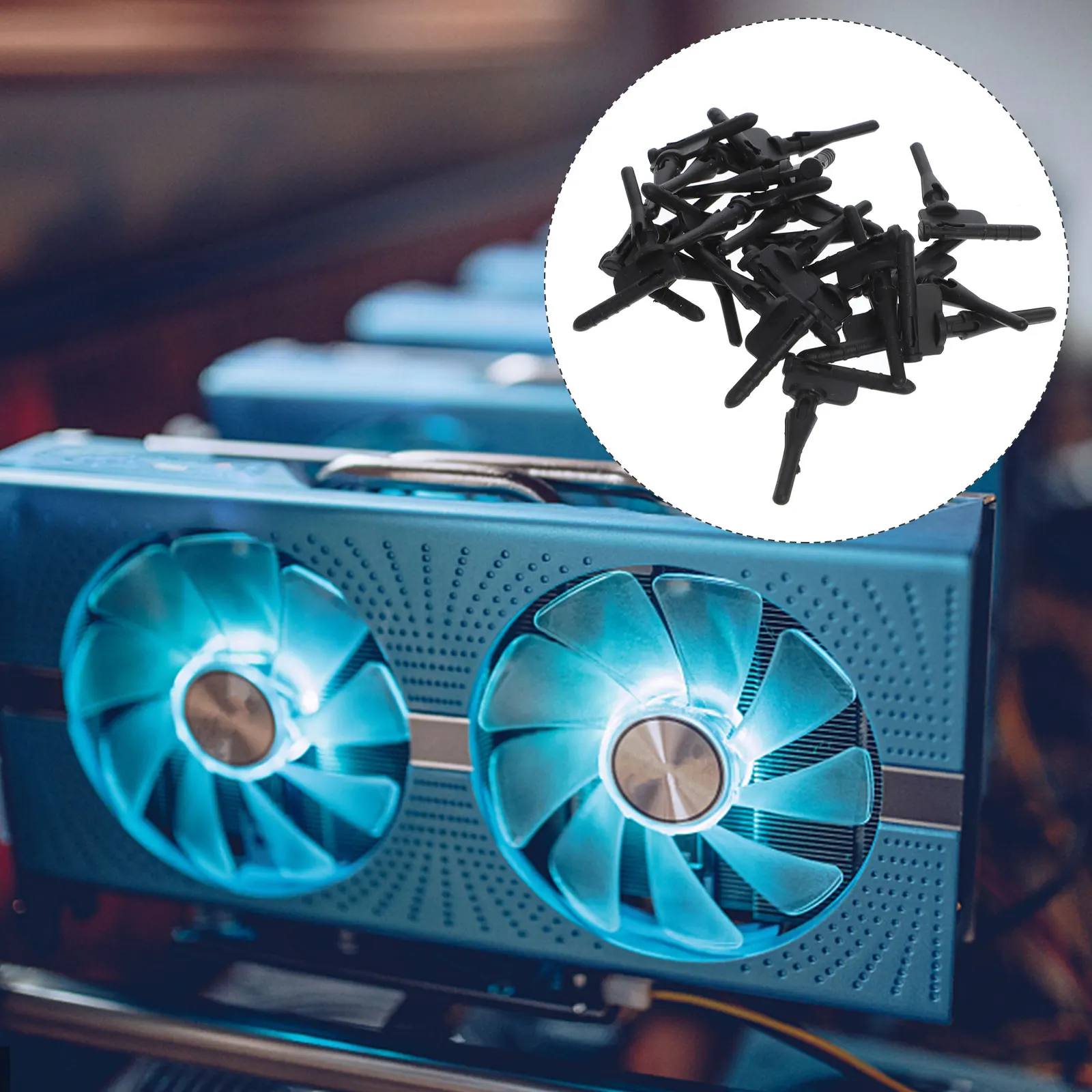

20 pcs CPU Cooler Fan Mounting Silicone Vibration Dampers L Shaped Nails for PC Case Fans Suitable St Radiator Cooling