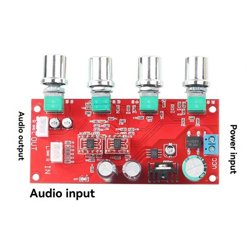 ABGI-AD828 プリアンプボリュームコントロールボード高音中音域と低音トーンコントロール付きプリアンプパワーアンプボード