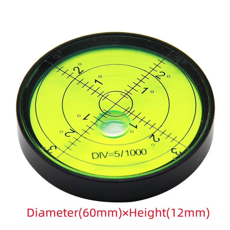 spirit level metal horizontal bubble high precision level bubble round levelmagnetic spirit 60*10/12mmmm