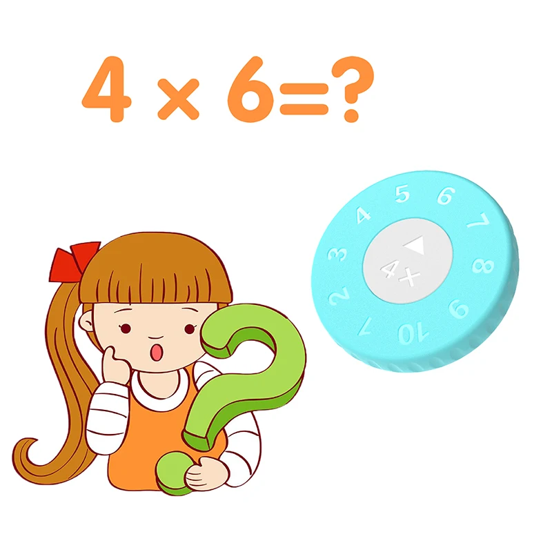 9 buah/set permainan matematika Spinner matematika mainan berputar aritmatika mainan pengajaran tambahan pengurangan perkalian permainan Puzzle Divisi