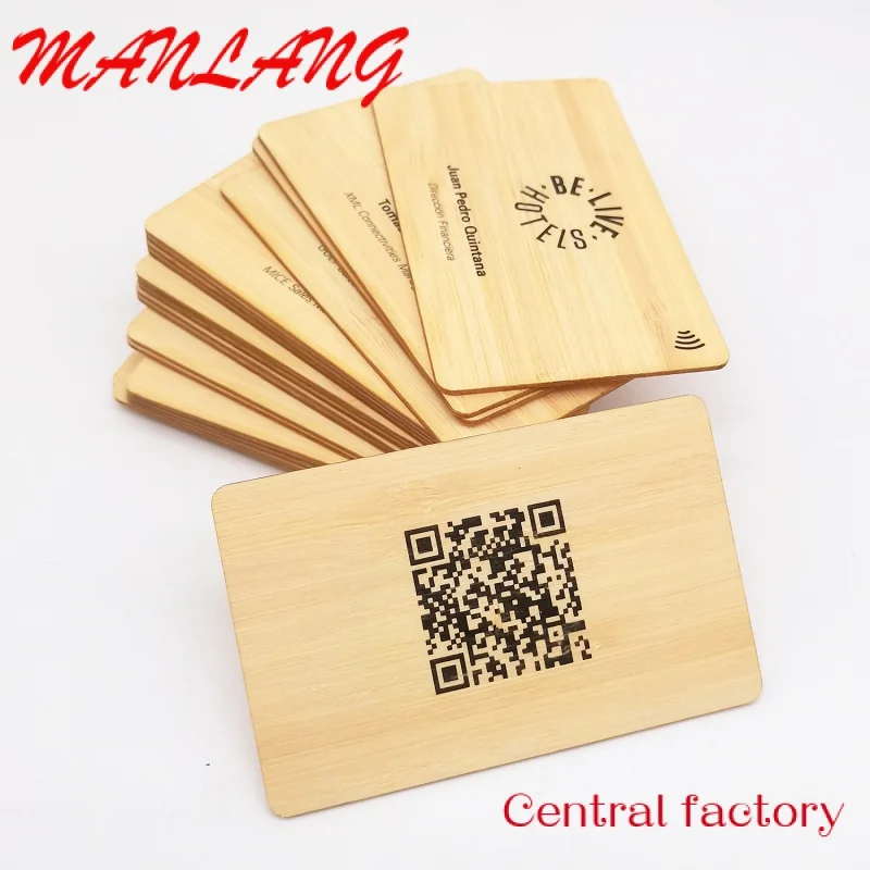 

Custom 13.56hz Passive N Custoized Laser Engraving ood Busins Card N Card Blank Hotel Accs Control Card