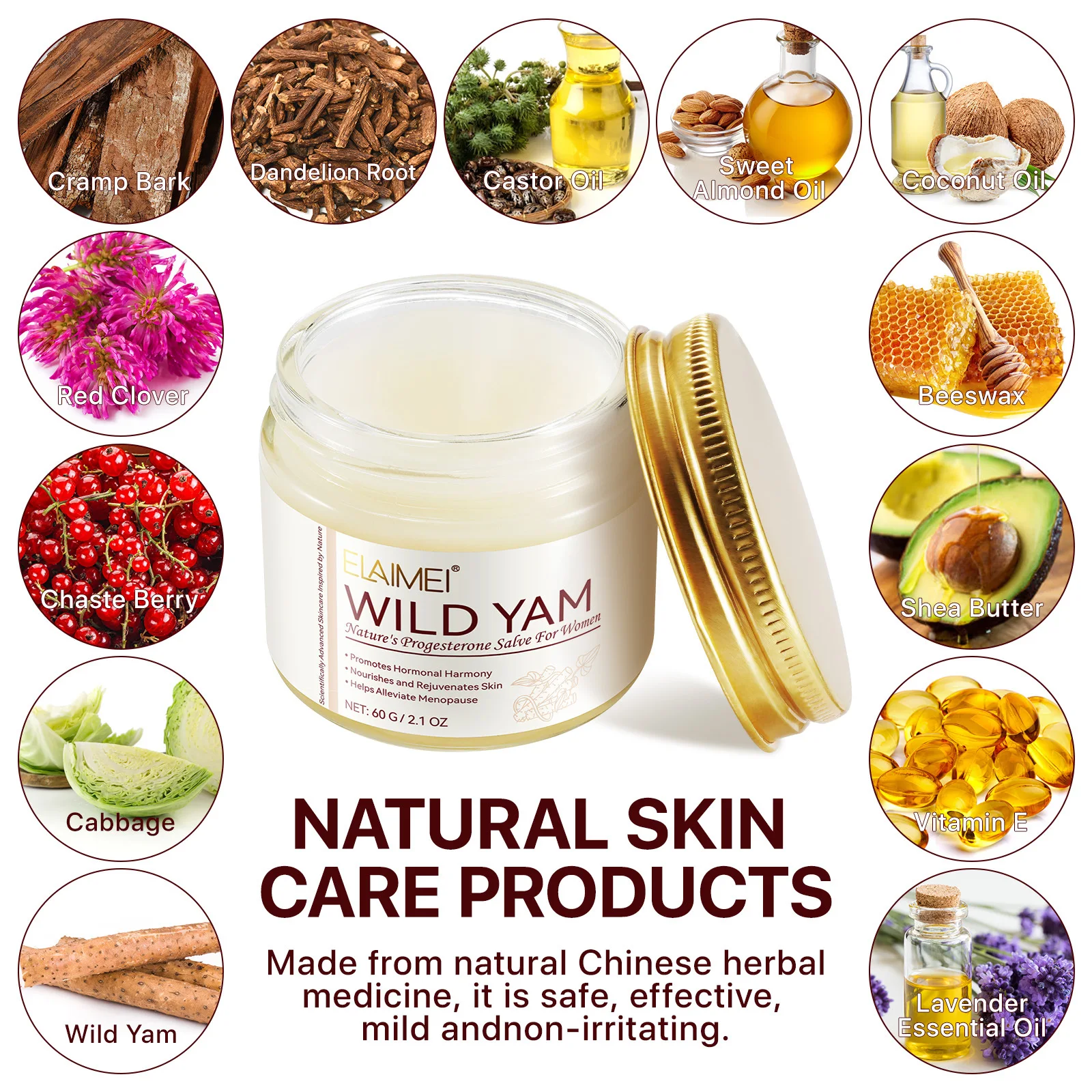 Wild Yam Cream 2024 Formula per le donne Idratante e rimuove le rughe Balsamo salutare per le donne per tutti i tipi di pelle