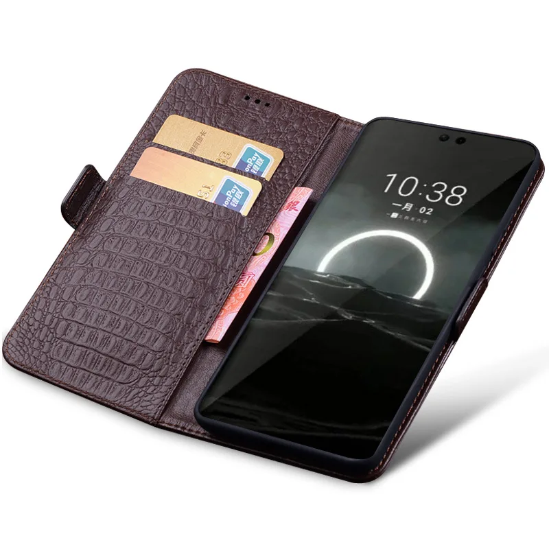 Wobiloo Luxury Real Cowhide Or Lich Genuine Leather Flip Phone Cases For Huawei Pura70 Pro hell Full Cover Pocket Bag Case