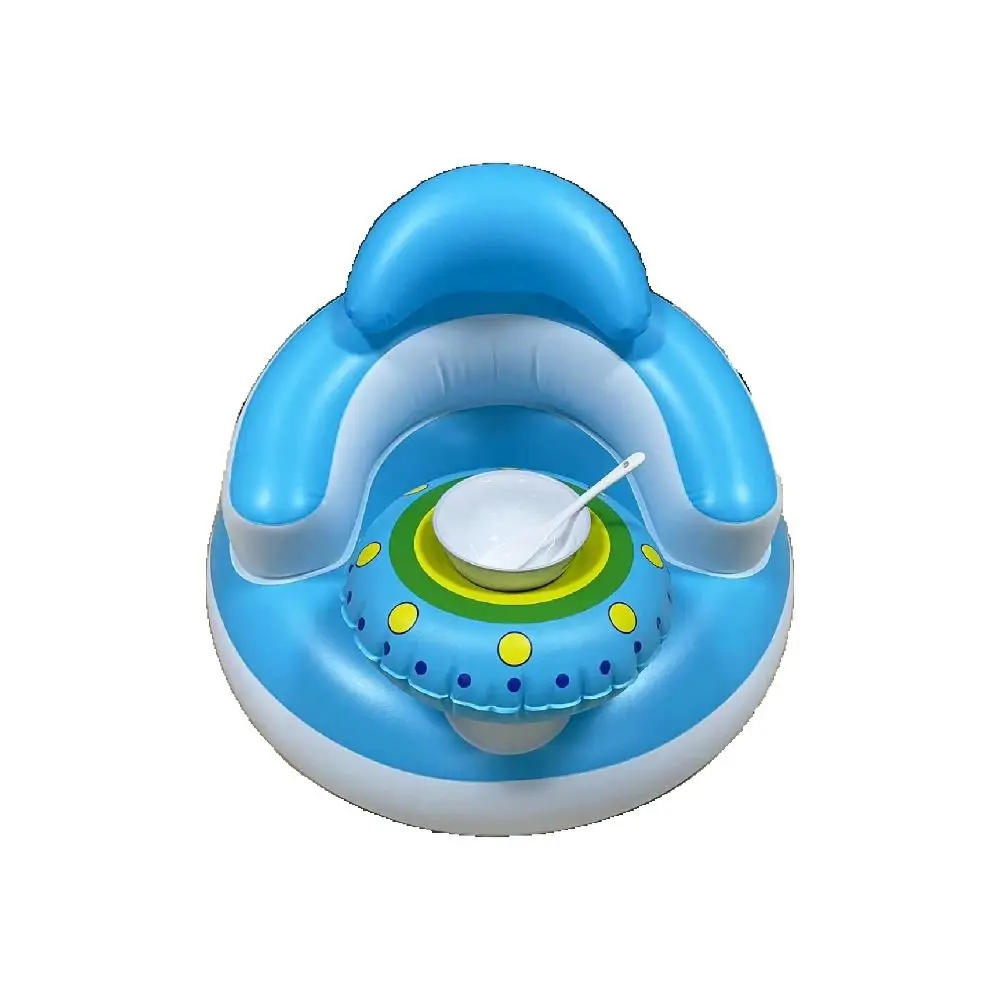 Cartoon Inflatable Baby Sofa Self-Inflatable PVC Infant Inflatable Seating Chair Music Feature Space-saving Children Bath Stool