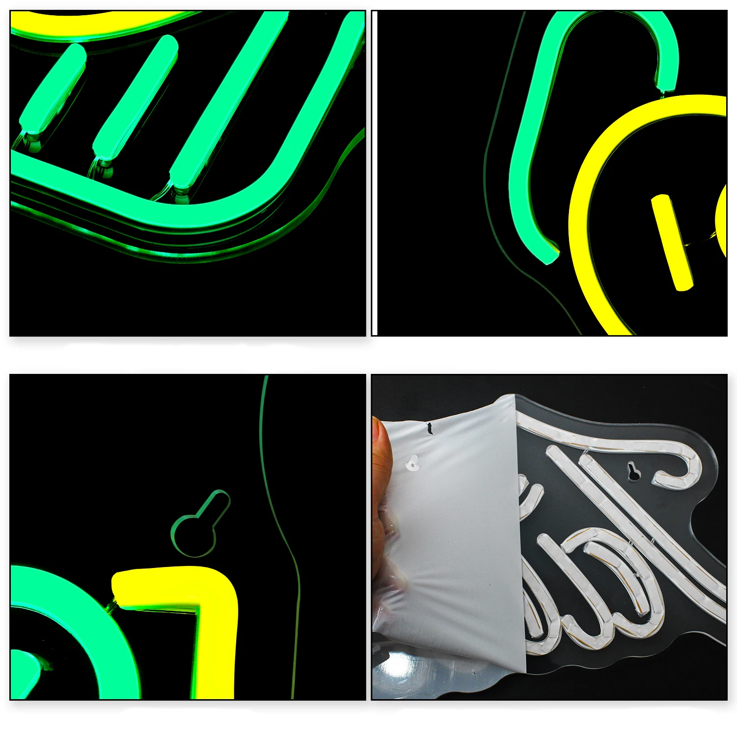 Imagem -04 - Guitar Cactus Neon Sign Chapéu de Cowboy Lâmpada de Parede Anime Luzes Noturnas Led para Decoração de Quarto Home Party Bar Game Decoração do Quarto Logotipo