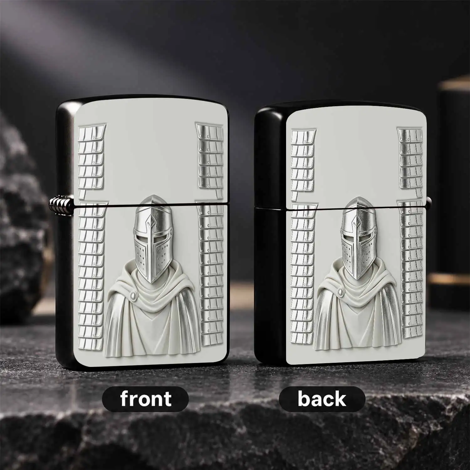 Vintage Knight Relief Lighter, Exquisite Medieval Armorembossed Portable Igniter, Cool Stylish Multi-Scene Daily Use Tool, Ideal For Outdoor Travel, Home Carry, Unique Artistic Decorative Practical Gift For Friendsenthu A Humorous And Inter