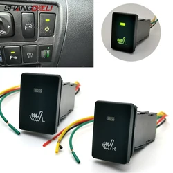 1 Pair Green LED Light Right and Left Car Seat Heating Button Switch With Connecting Wire For Toyota Camry Prius Corolla PRADO