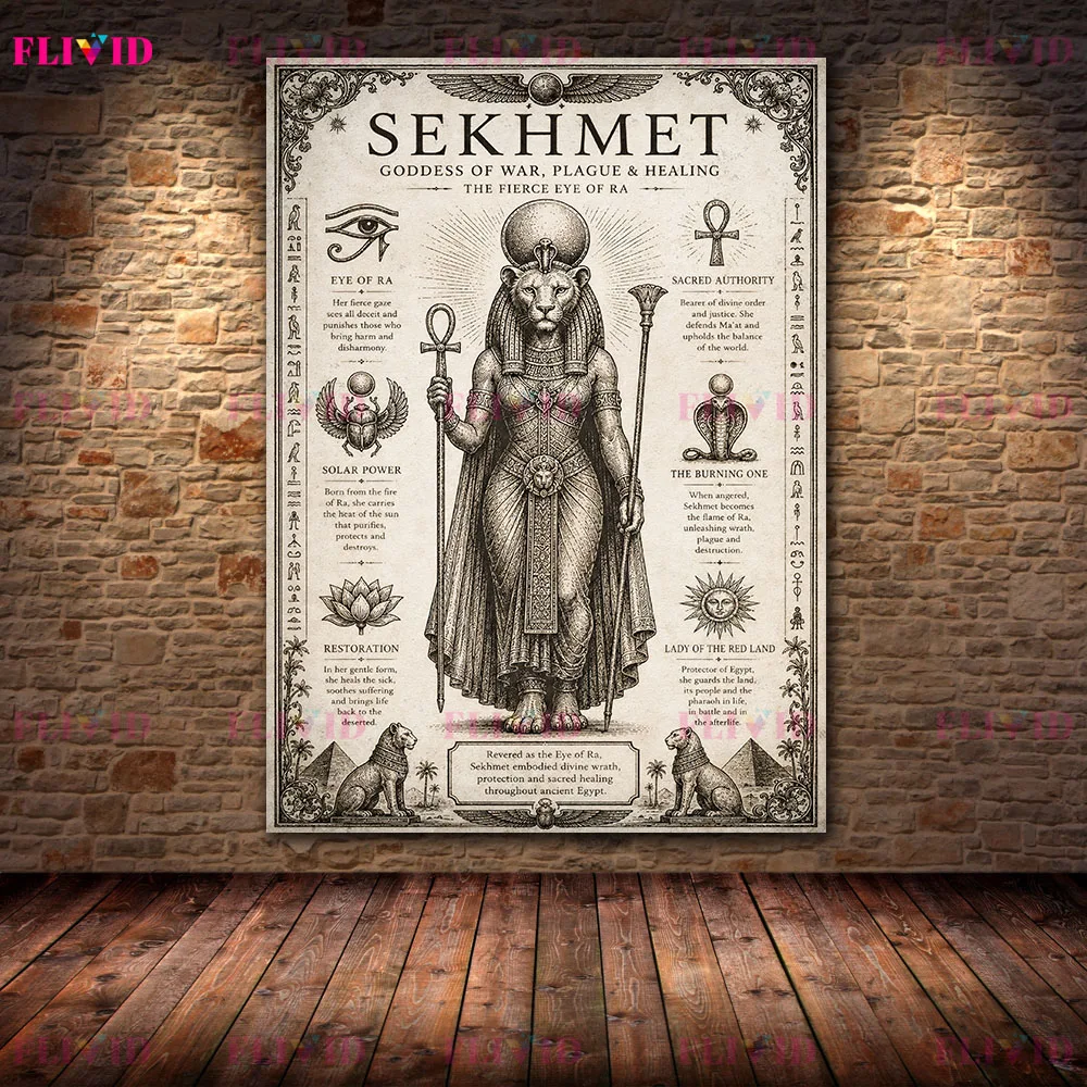 Occult Mythology Goddess Knowledge Canvas Wall Art Vintage Retro Witchcraft Poster Greek Egyptian Myth Print Home Decor Unframed