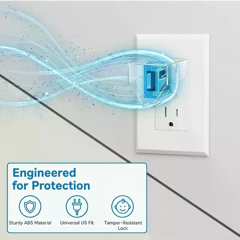 10/30 Pcs Child Proof Electrical Outlet Covers Anti Shock Design Easy Install