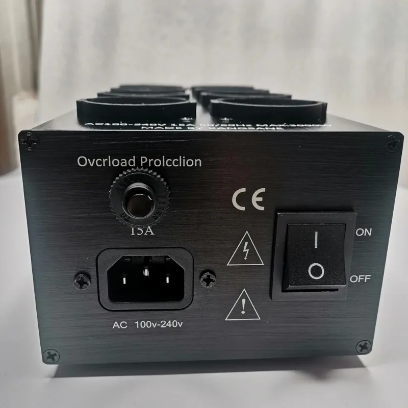 TP80 Audio Noise AC Power Filter Power Regulator Purifier Surge Protection with EU Socket Board 3000W 15A
