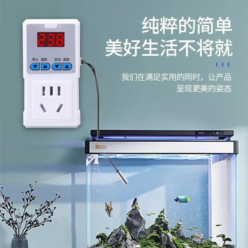 Intelligent digital display temperature controller LED large screen temperature regulator anti-electric shock heating controller