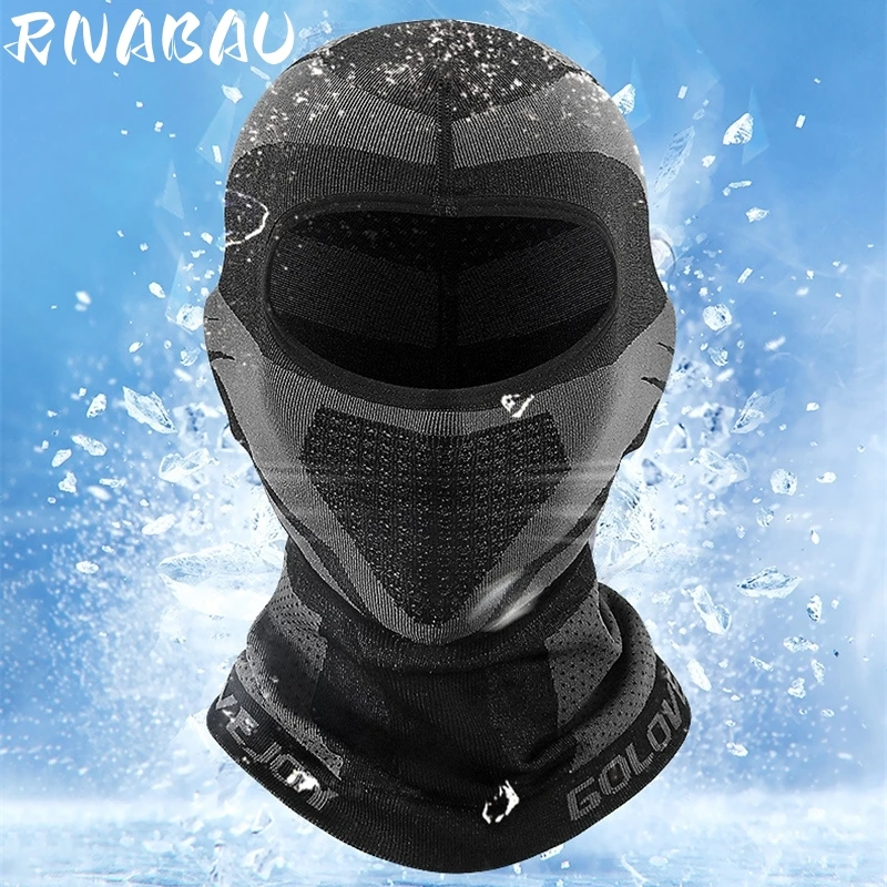 

RNABAU Spring Summer Cycling Full Face Mask Winter Winderproof Balaclava Hat Bicycle Scarf Breathable Sport Motorcycle Masks