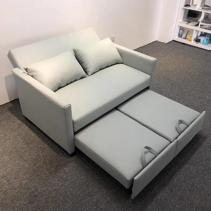 Retractable folding small apartment sofa bed double push-pull double pumping hidden concubine sitting and lying dual-purpose