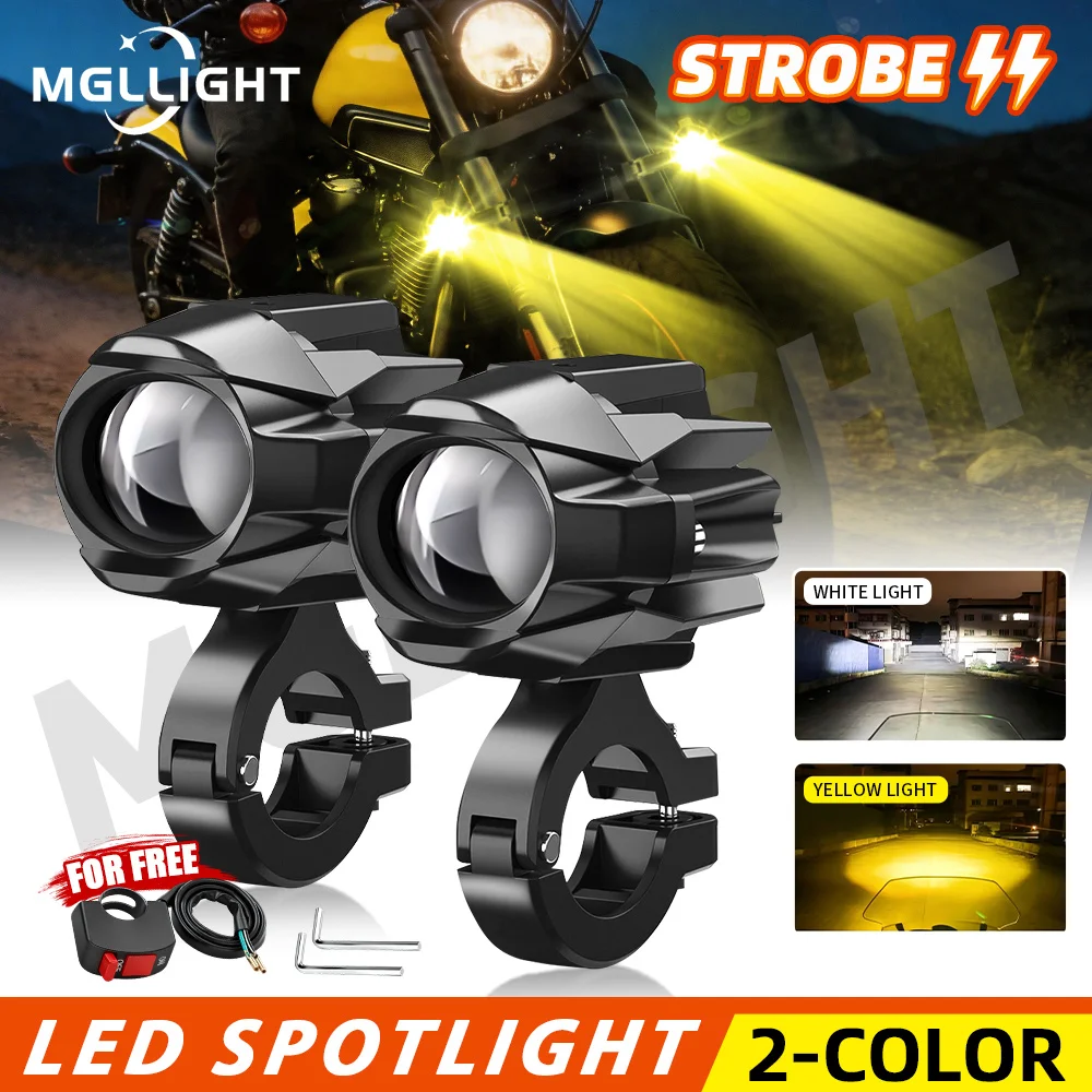 HL Auxiliary Motorcycle Spot Driving Light Front Fog Spotlights Super for BMW Honda Yamaha Suzuki 4x4 ATV Truck off-road use