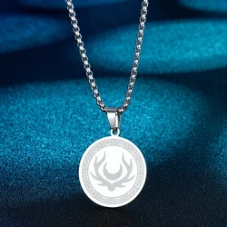 Moon Symbol Of Artemis Amulet Men Necklace Goddess Of The Hunt Greek Mythology Stainless Steel Necklaces