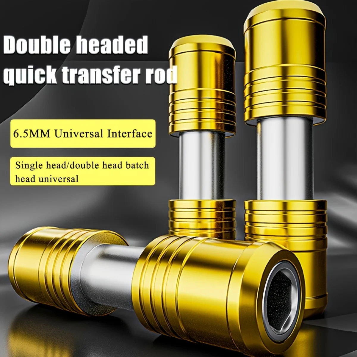 Double Head Screwdirver Bit Holder Quick Release Double Head Drill Bit Holder 1/4 Inch Hex Inner Hole for Power Drill