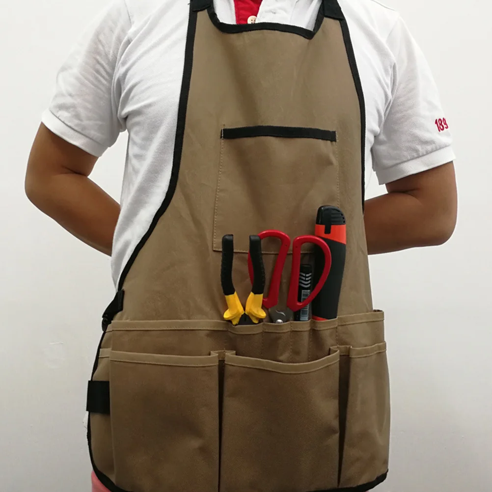 

Polyester Tool 600D Multi Pocket Hanging Apron For Gardening Woodworking Art Craft Repair Project Technicians Apron