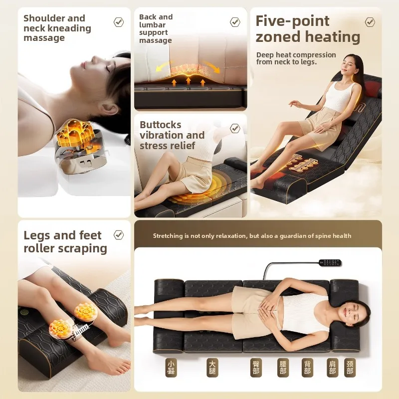 Multifunctional Massage Cushion Home Recliner Electric Massage Mattress Cervical Massager Neck Waist Back Full Body Massage Mats