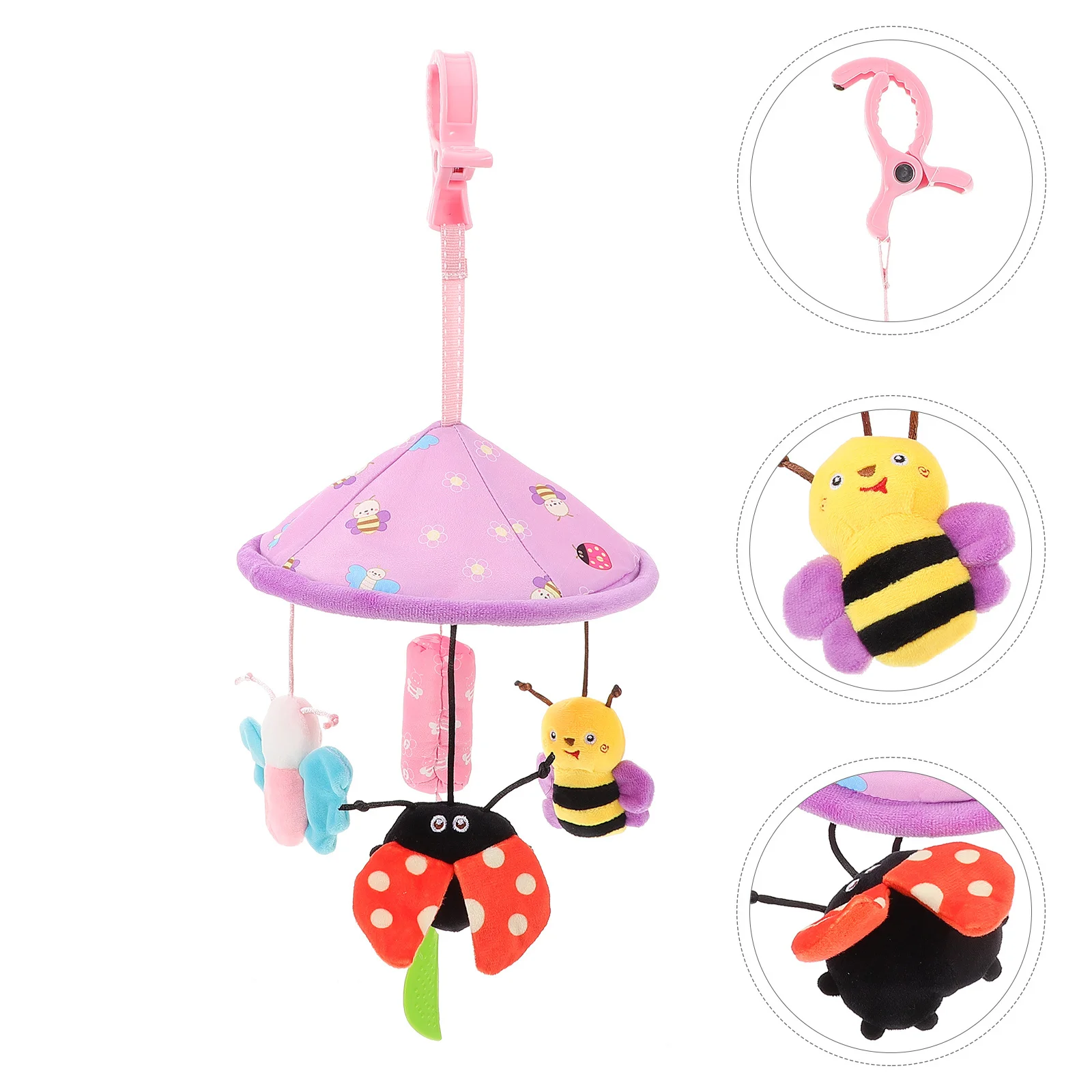 Poussette suspendue pour berceau de bébé, Stimulation Mobile pour nourrissons, sièges de voiture pour nouveau-nés, tapis de jeu, pendentif de lit, développement des couleurs