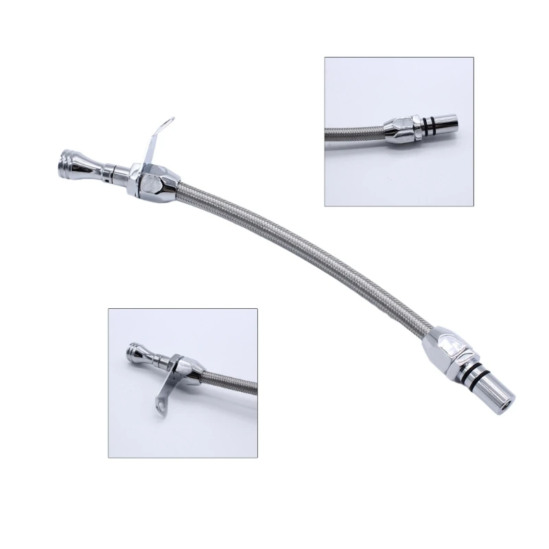 Car Stainless Steel Braided Firewall Flexible Transmission Dipstick for GM 700R4