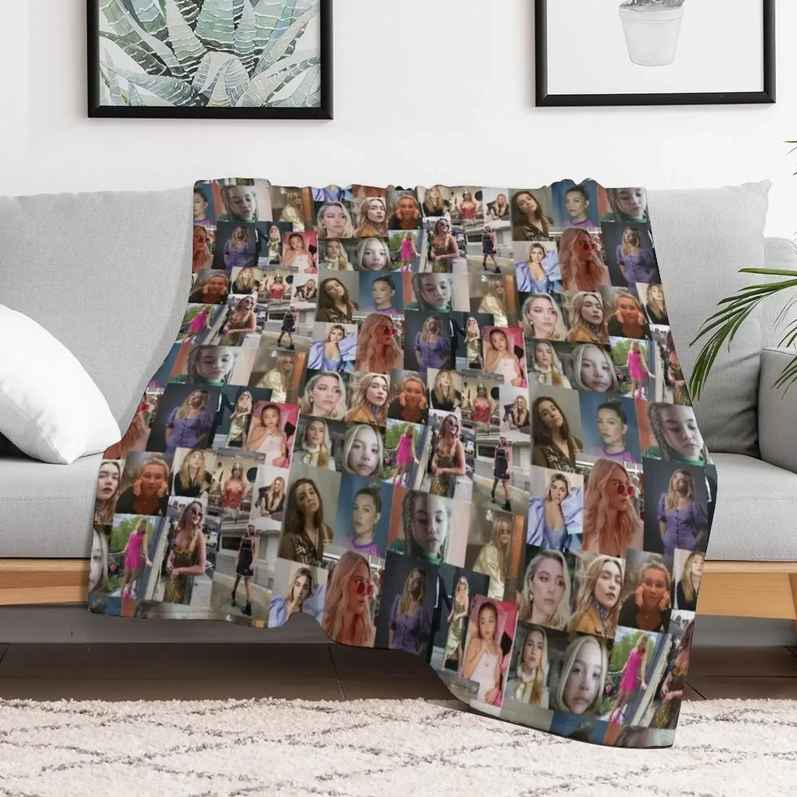 

Florence Pugh Throw Blanket Cute Bed Fashionable Blankets