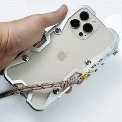 Shockproof Metal Bumper Case For iPhone 12 13 14 15 16 17 Pro Max Case Luxury Aluminum Frame Cover Funda For iPhone 16 Plus Case