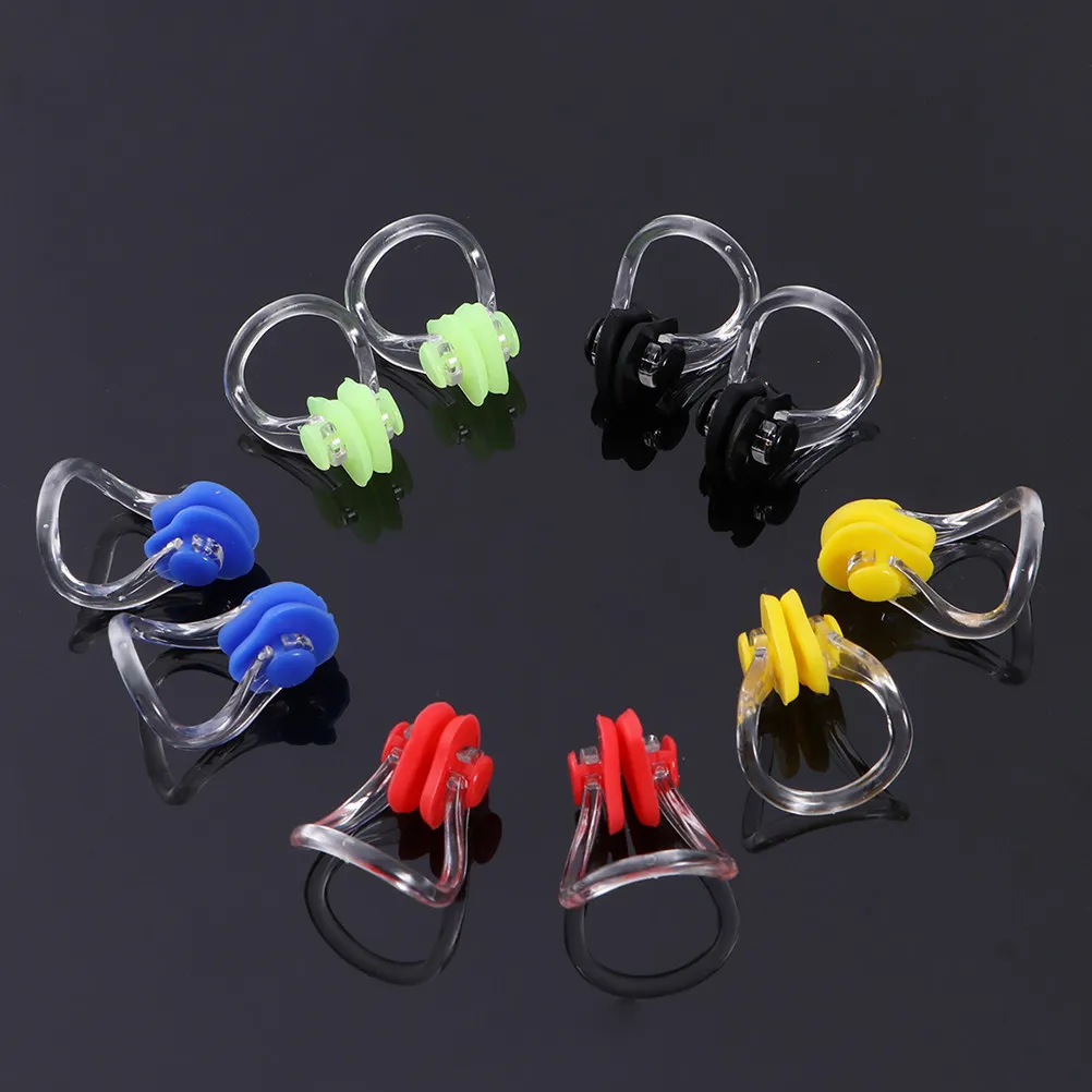 14pcs Swimming Nose Clip Practical Nose Protection Clips Silicone Pool Accessories for Swimming Diving (Blue)