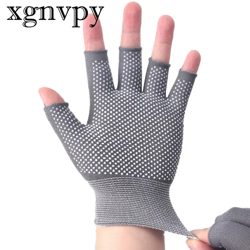 xgnvpy Summer Sun Protection Adhesive Non-slip Cycling Gloves for Women and Men Touch Screen Thin Outdoor Gloves