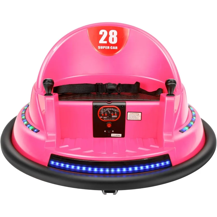 รถยนต์กันชนไฟฟ้า 12V 3 ระดับความเร็ว สำหรับเด็กวัย 1.5-8 ปี ของเล่นรถกันชนเด็ก พร้อมสติ๊กเกอร์ DIY ของขวัญของเล่นเด็ก รีโมทคอนโทรล