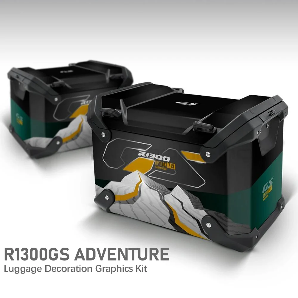 

For R1300GS ADV R1300 GS Adventure R1300GSA Suitcase Protection Sticker Kit 1300GSA Luggage Decoration Graphics Kit