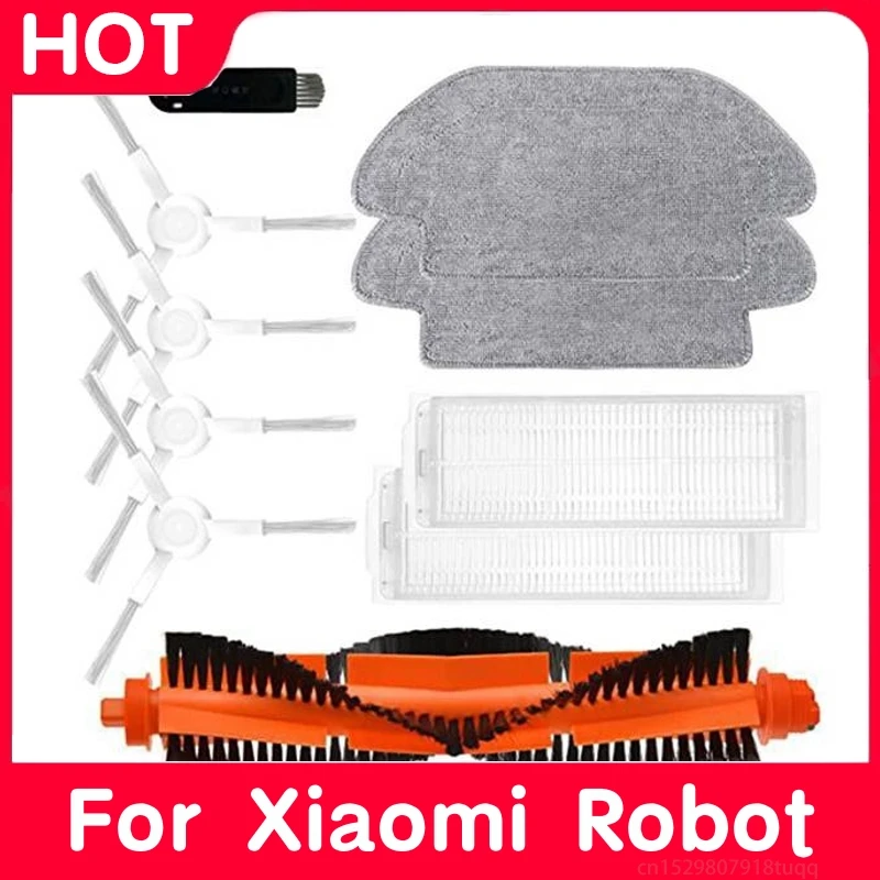 Main Side Brush For Xiaomi S12/ S10 / B106GL  HEPA Filter Mop Cloth Robot Vacuums Spare Part Accessory Replacement