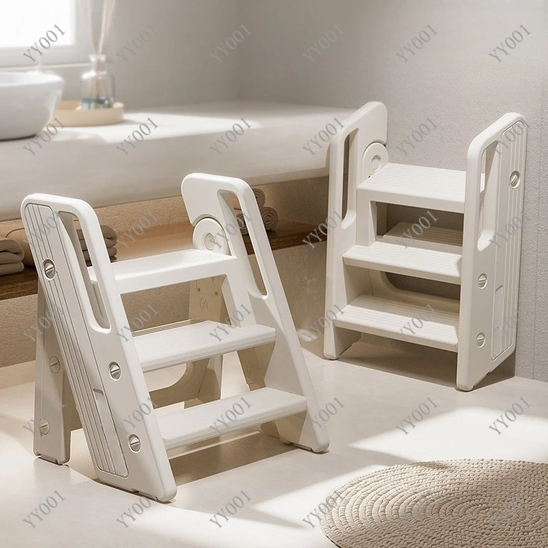 

2 Step Foldable Kids Step Stool Non-Slip Lightweight Ladder for Bathroom Kitchen Toddler Use