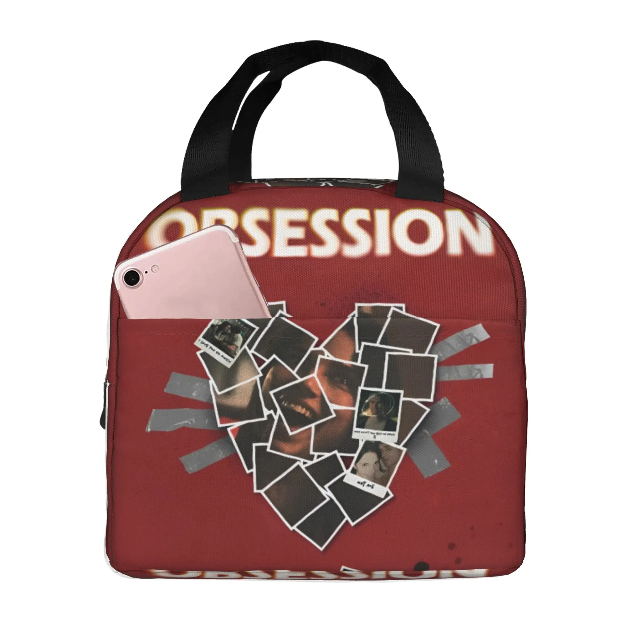 O-Obsessions Insulated Lunch Bag for Women Waterproof Scary Film Cooler Thermal Lunch Box School